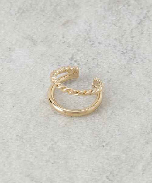 OPAQUE.CLIP / オペーク ドット クリップ ピアス・イヤリング | マーブル×ダブルラインメタルセットイヤーカフ | 詳細3