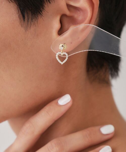 OPAQUE.CLIP / オペーク ドット クリップ ピアス・イヤリング | ハートビジューミニピアス | 詳細4