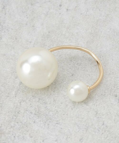 OPAQUE.CLIP / オペーク ドット クリップ リング | ダブルフェイクパールリング | 詳細1