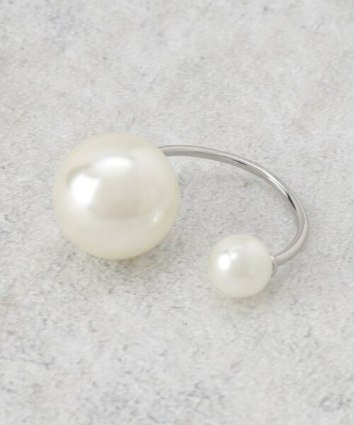 OPAQUE. CLIP/オペーク ドット クリップ ダブルフェイクパールリング シルバー(006) 00 OPAQUE. CLIP/オペーク ドット クリップ ダブルフェイクパールリング シルバー(006) 00