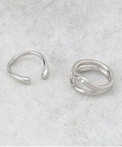 OPAQUE.CLIP / オペーク ドット クリップ リング | ビジューダブルラインセットリング