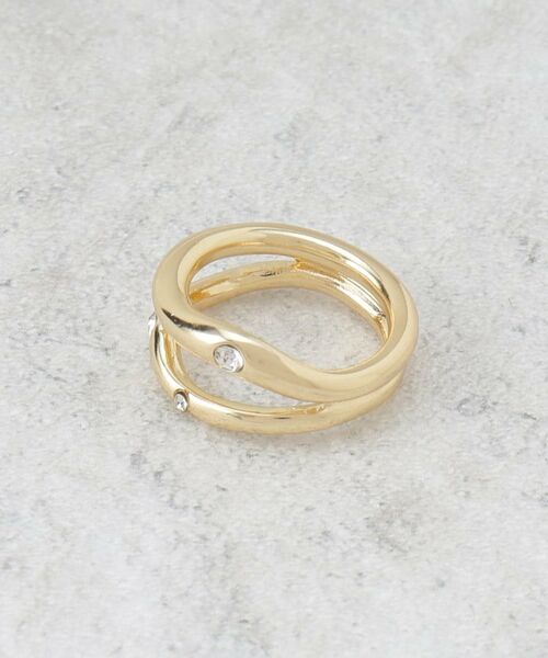 OPAQUE.CLIP / オペーク ドット クリップ リング | ビジューダブルラインセットリング | 詳細2