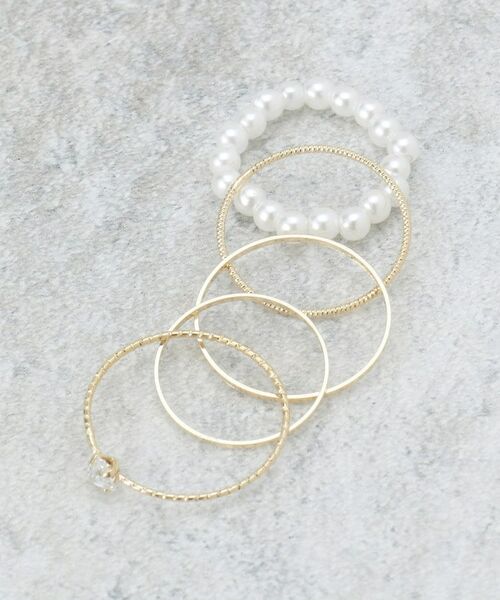 OPAQUE. CLIP/オペーク ドット クリップ 5連リング ゴールド(007) 00 OPAQUE. CLIP/オペーク ドット クリップ 5連リング ゴールド(007) 00