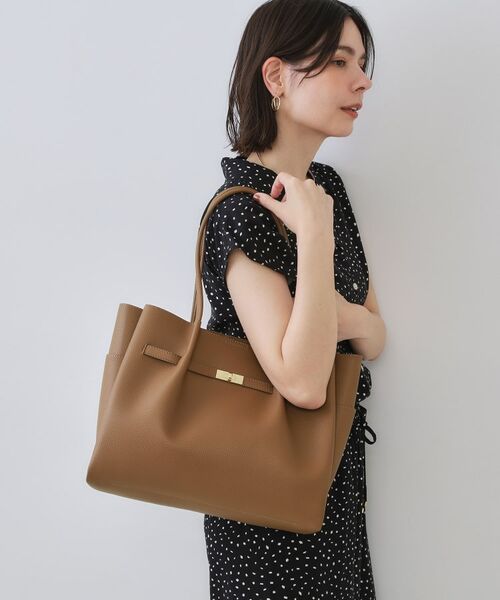 OPAQUE.CLIP / オペーク ドット クリップ トートバッグ | 【軽量/A4サイズ対応/通勤対応】フロントベルトデザイントートバッグ(モカブラウン(142))