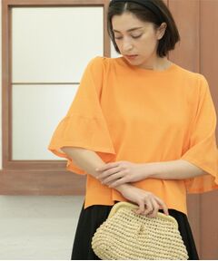 OPAQUE.CLIP / オペーク ドット クリップ ニット・セーター | 《5色展開》シアーフレアスリーブニット【洗濯機洗い可】