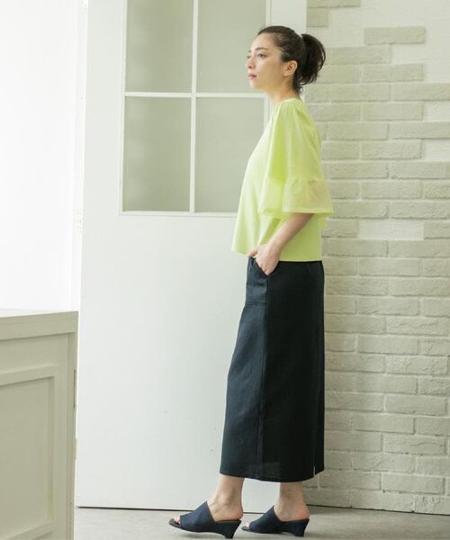 OPAQUE.CLIP / オペーク ドット クリップ ニット・セーター | 《5色展開》シアーフレアスリーブニット【洗濯機洗い可】 | 詳細19