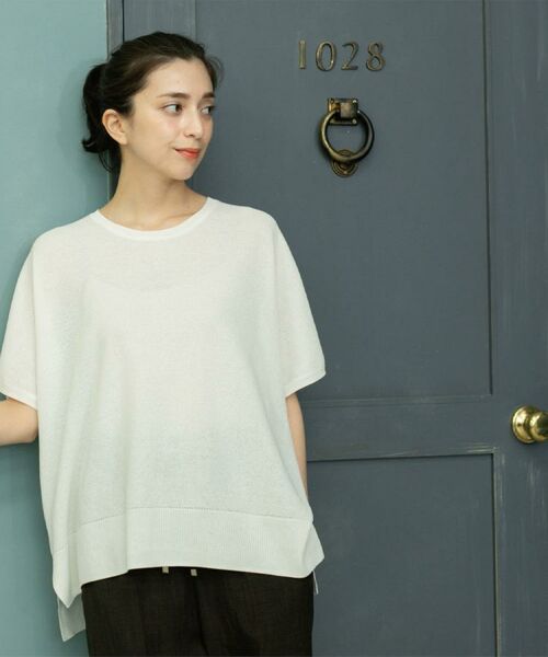 OPAQUE.CLIP / オペーク ドット クリップ ニット・セーター | 《5色展開/S-LLサイズ》リラクシーメッシュニット【洗濯機洗い可】 | 詳細1