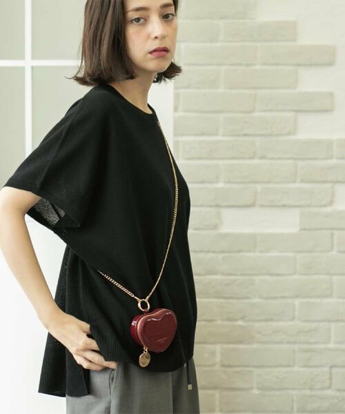 OPAQUE.CLIP / オペーク ドット クリップ ニット・セーター | 《5色展開/S-LLサイズ》リラクシーメッシュニット【洗濯機洗い可】 | 詳細14