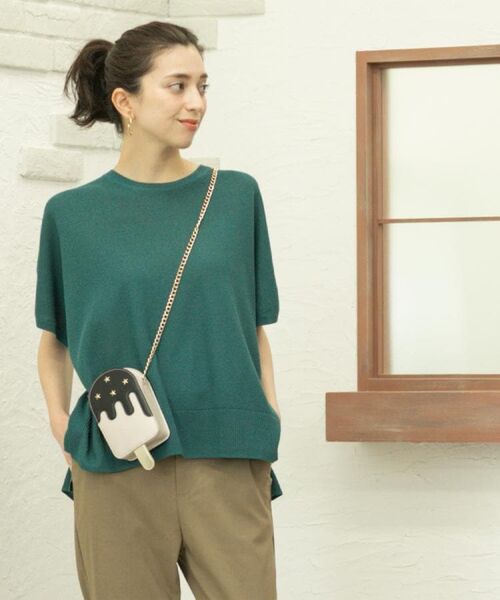 OPAQUE.CLIP / オペーク ドット クリップ ニット・セーター | 《5色展開/S-LLサイズ》リラクシーメッシュニット【洗濯機洗い可】 | 詳細18