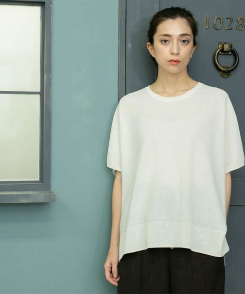 OPAQUE.CLIP / オペーク ドット クリップ ニット・セーター | 《5色展開/S-LLサイズ》リラクシーメッシュニット【洗濯機洗い可】 | 詳細2