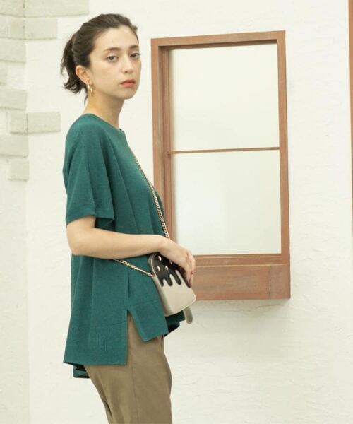 OPAQUE.CLIP / オペーク ドット クリップ ニット・セーター | 《5色展開/S-LLサイズ》リラクシーメッシュニット【洗濯機洗い可】 | 詳細20