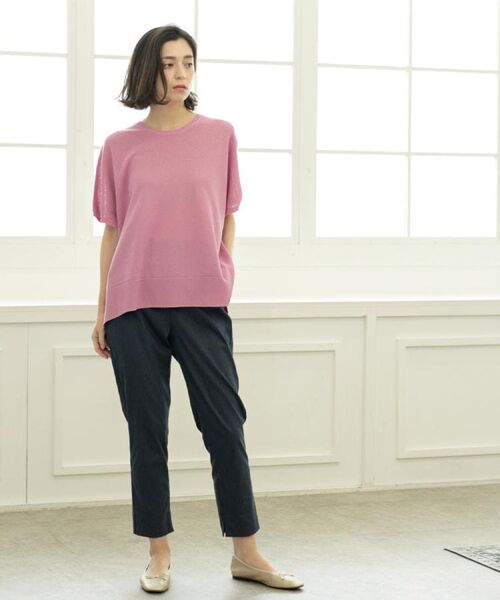 OPAQUE.CLIP / オペーク ドット クリップ ニット・セーター | 《5色展開/S-LLサイズ》リラクシーメッシュニット【洗濯機洗い可】 | 詳細27