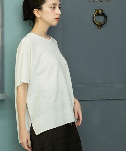 OPAQUE.CLIP / オペーク ドット クリップ ニット・セーター | 《5色展開/S-LLサイズ》リラクシーメッシュニット【洗濯機洗い可】 | 詳細3