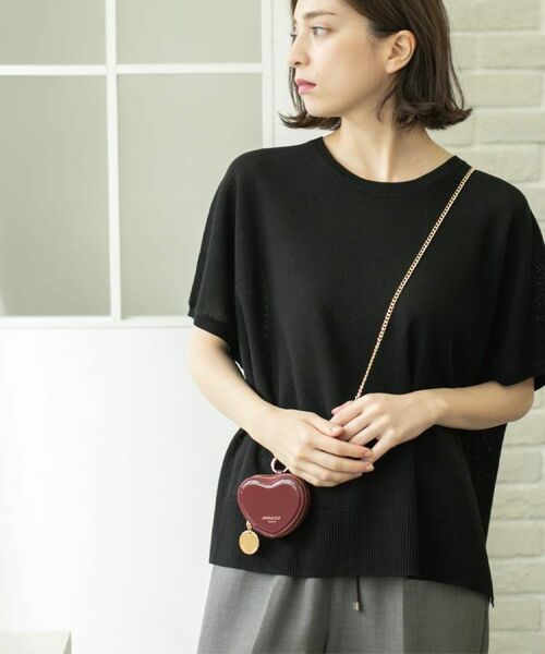 OPAQUE. CLIP/オペーク ドット クリップ 《5色展開/S-LLサイズ》リラクシーメッシュニット【洗濯機洗い可】 ブラック(019) 36(S)