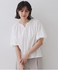 OPAQUE.CLIP / オペーク ドット クリップ カットソー | バルーンスリーブトップス/セットアップ対応【UVケア/接触冷感/洗濯機洗い可】