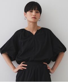 OPAQUE.CLIP / オペーク ドット クリップ カットソー | バルーンスリーブトップス/セットアップ対応【UVケア/接触冷感/洗濯機洗い可】