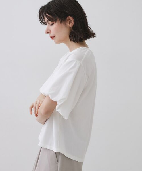 OPAQUE.CLIP / オペーク ドット クリップ カットソー | バルーンスリーブトップス/セットアップ対応【UVケア/接触冷感/洗濯機洗い可】 | 詳細1