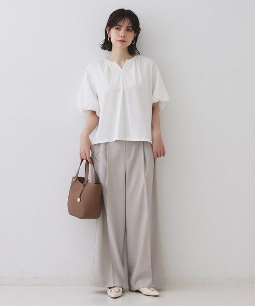 OPAQUE.CLIP / オペーク ドット クリップ カットソー | バルーンスリーブトップス/セットアップ対応【UVケア/接触冷感/洗濯機洗い可】 | 詳細2