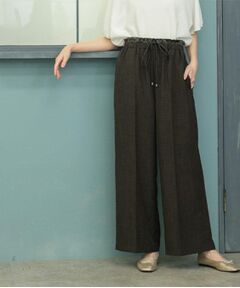 OPAQUE.CLIP / オペーク ドット クリップ パンツ | ウエストサテン使いイージーワイドパンツ【洗濯機洗い可】