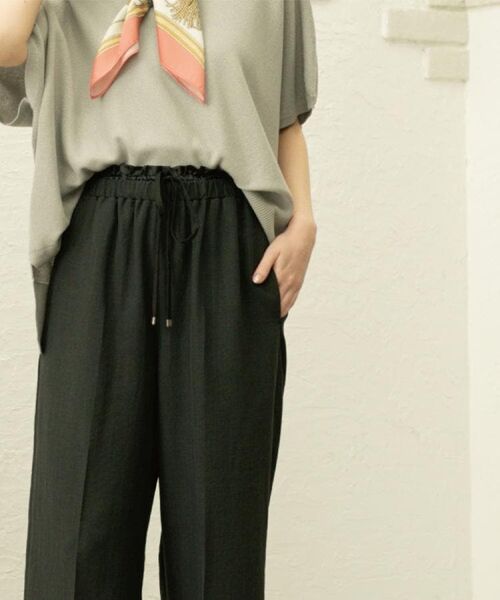 OPAQUE.CLIP / オペーク ドット クリップ パンツ | ウエストサテン使いイージーワイドパンツ【洗濯機洗い可】 | 詳細10