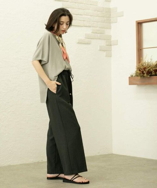 OPAQUE.CLIP / オペーク ドット クリップ パンツ | ウエストサテン使いイージーワイドパンツ【洗濯機洗い可】 | 詳細11