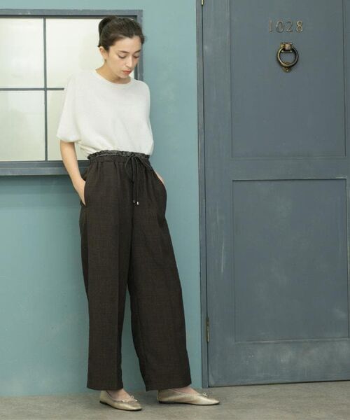 OPAQUE.CLIP / オペーク ドット クリップ パンツ | ウエストサテン使いイージーワイドパンツ【洗濯機洗い可】 | 詳細15