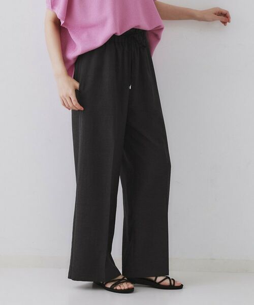 OPAQUE.CLIP / オペーク ドット クリップ パンツ | ウエストサテン使いイージーワイドパンツ【洗濯機洗い可】 | 詳細23