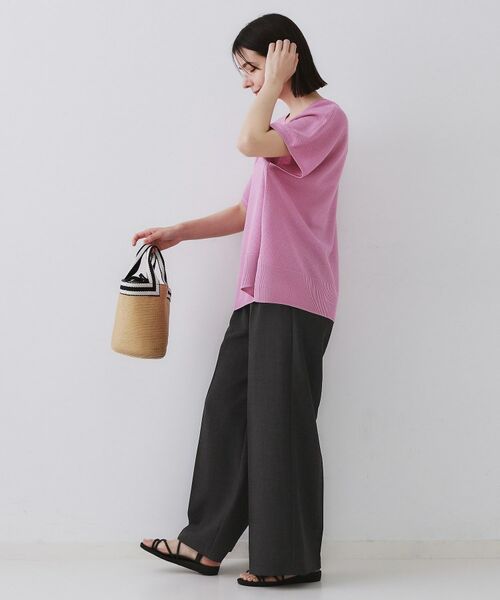 OPAQUE.CLIP / オペーク ドット クリップ パンツ | ウエストサテン使いイージーワイドパンツ【洗濯機洗い可】 | 詳細24