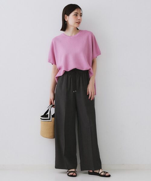 OPAQUE.CLIP / オペーク ドット クリップ パンツ | ウエストサテン使いイージーワイドパンツ【洗濯機洗い可】 | 詳細25