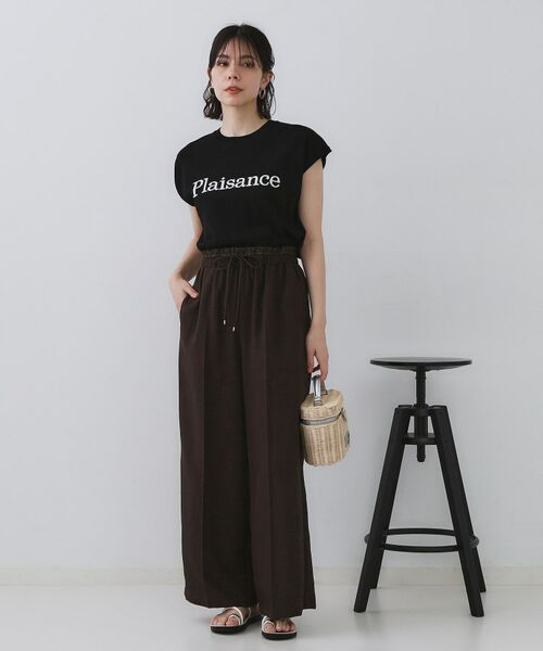 OPAQUE.CLIP / オペーク ドット クリップ パンツ | ウエストサテン使いイージーワイドパンツ【洗濯機洗い可】 | 詳細29