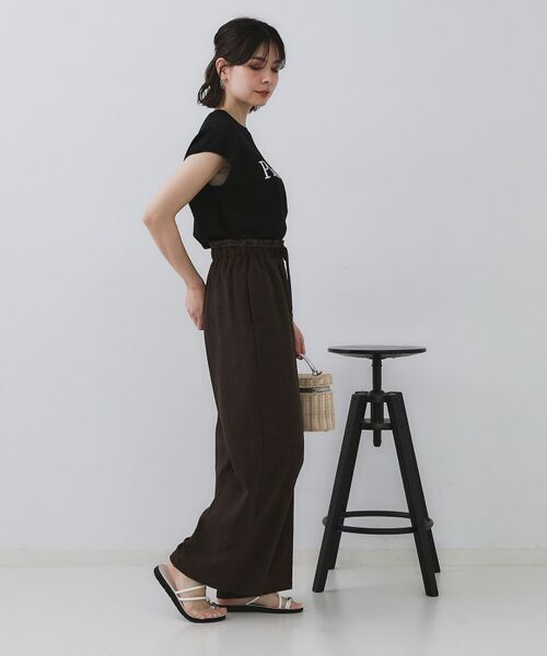 OPAQUE.CLIP / オペーク ドット クリップ パンツ | ウエストサテン使いイージーワイドパンツ【洗濯機洗い可】 | 詳細30