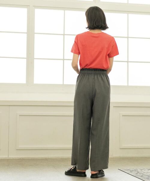 OPAQUE.CLIP / オペーク ドット クリップ パンツ | ウエストサテン使いイージーワイドパンツ【洗濯機洗い可】 | 詳細5