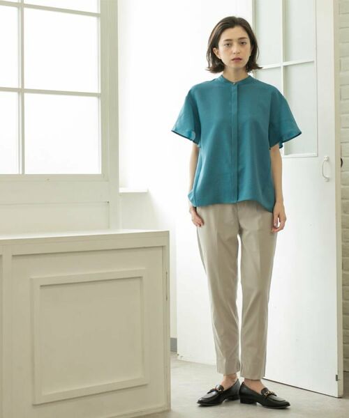 OPAQUE.CLIP / オペーク ドット クリップ ショート・ハーフ・半端丈パンツ | 《S-LLサイズ》ハイストレッチスティックパンツ【洗濯機洗い可/接触冷感】 | 詳細13