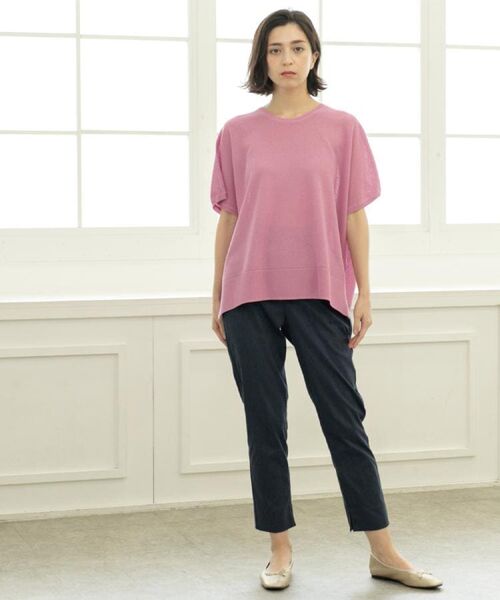 OPAQUE.CLIP / オペーク ドット クリップ ショート・ハーフ・半端丈パンツ | 《S-LLサイズ》ハイストレッチスティックパンツ【洗濯機洗い可/接触冷感】 | 詳細15