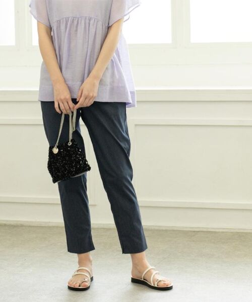 OPAQUE.CLIP / オペーク ドット クリップ ショート・ハーフ・半端丈パンツ | 《S-LLサイズ》ハイストレッチスティックパンツ【洗濯機洗い可/接触冷感】 | 詳細17