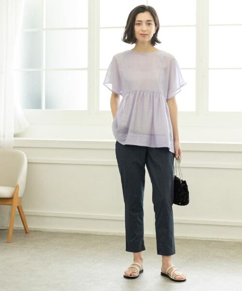 OPAQUE.CLIP / オペーク ドット クリップ ショート・ハーフ・半端丈パンツ | 《S-LLサイズ》ハイストレッチスティックパンツ【洗濯機洗い可/接触冷感】 | 詳細18