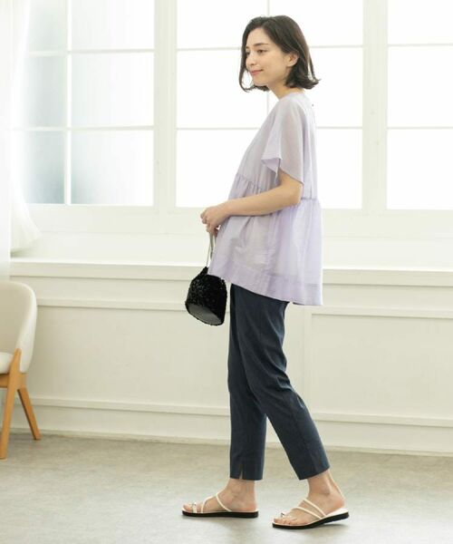 OPAQUE.CLIP / オペーク ドット クリップ ショート・ハーフ・半端丈パンツ | 《S-LLサイズ》ハイストレッチスティックパンツ【洗濯機洗い可/接触冷感】 | 詳細19