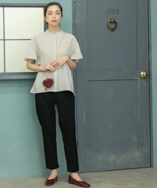 OPAQUE.CLIP / オペーク ドット クリップ ショート・ハーフ・半端丈パンツ | 《S-LLサイズ》ハイストレッチスティックパンツ【洗濯機洗い可/接触冷感】 | 詳細2