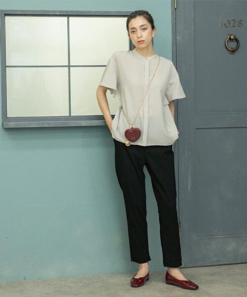 OPAQUE.CLIP / オペーク ドット クリップ ショート・ハーフ・半端丈パンツ | 《S-LLサイズ》ハイストレッチスティックパンツ【洗濯機洗い可/接触冷感】 | 詳細3