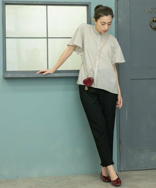 OPAQUE.CLIP / オペーク ドット クリップ ショート・ハーフ・半端丈パンツ | 《S-LLサイズ》ハイストレッチスティックパンツ【洗濯機洗い可/接触冷感】 | 詳細4