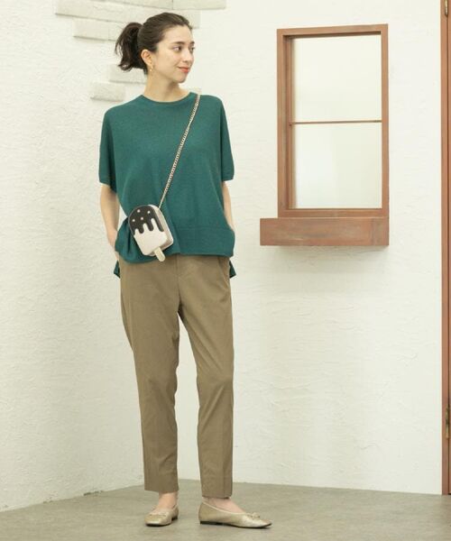 OPAQUE.CLIP / オペーク ドット クリップ ショート・ハーフ・半端丈パンツ | 《S-LLサイズ》ハイストレッチスティックパンツ【洗濯機洗い可/接触冷感】 | 詳細5