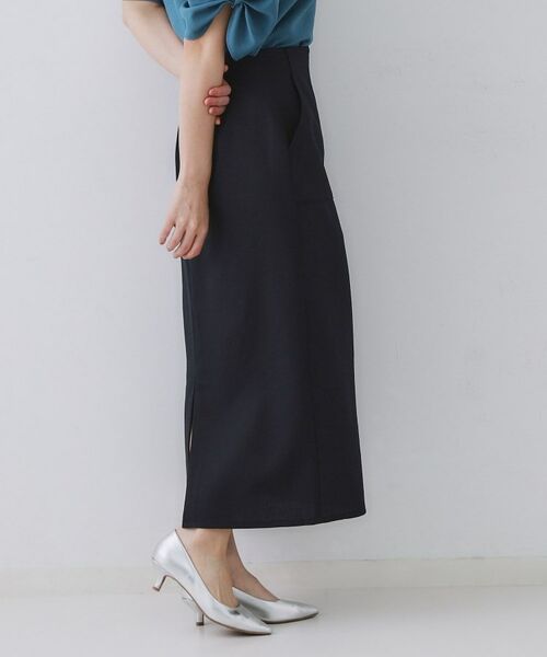 OPAQUE.CLIP / オペーク ドット クリップ ロング・マキシ丈スカート | 《美人百花掲載》ストレッチリネンライクタイトスカート【洗濯機洗い可】 | 詳細29