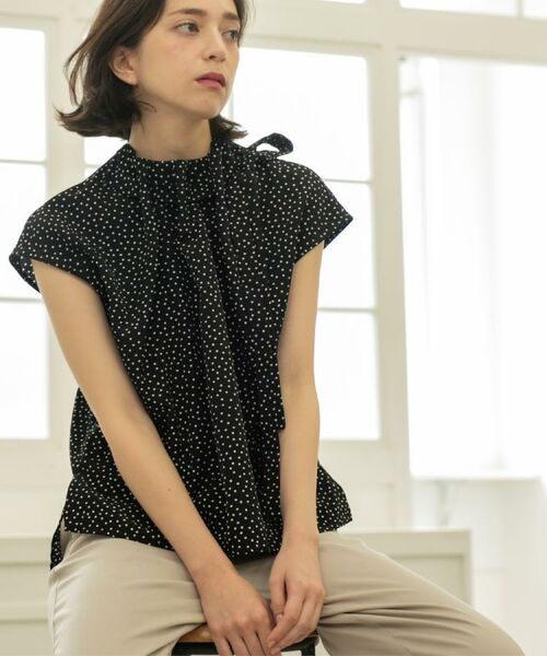 OPAQUE.CLIP / オペーク ドット クリップ シャツ・ブラウス | ラッピングボウタイドットブラウス【洗濯機洗い可】 | 詳細12