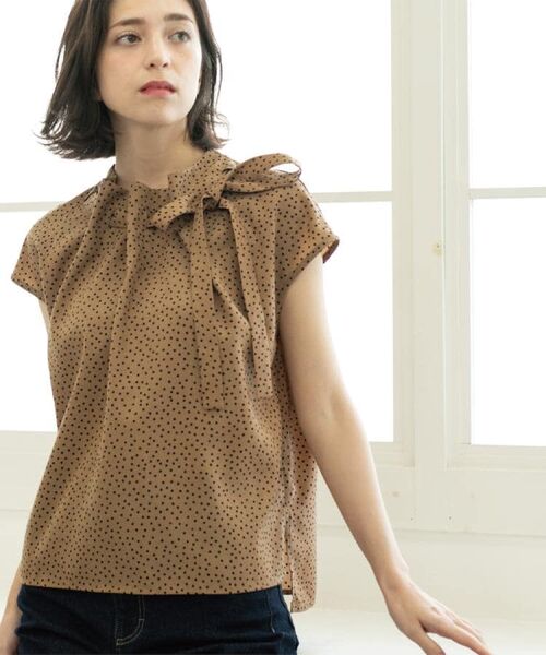 OPAQUE.CLIP / オペーク ドット クリップ シャツ・ブラウス | ラッピングボウタイドットブラウス【洗濯機洗い可】 | 詳細15