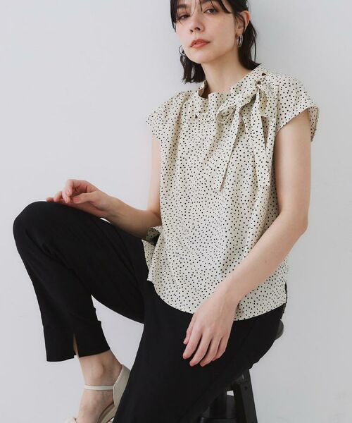 OPAQUE.CLIP / オペーク ドット クリップ シャツ・ブラウス | ラッピングボウタイドットブラウス【洗濯機洗い可】 | 詳細21