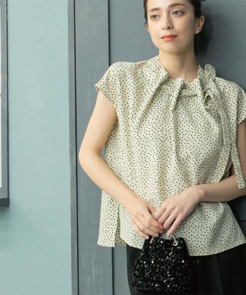 OPAQUE.CLIP / オペーク ドット クリップ シャツ・ブラウス | ラッピングボウタイドットブラウス【洗濯機洗い可】 | 詳細4