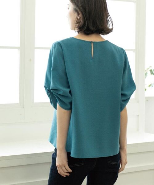 OPAQUE.CLIP / オペーク ドット クリップ シャツ・ブラウス | リネンライクキーネックタックスリーブブラウス【洗濯機洗い可/吸水速乾/接触冷感】 | 詳細13