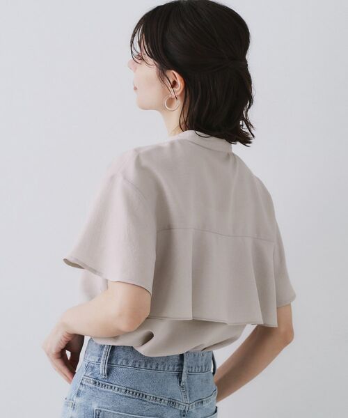 OPAQUE.CLIP / オペーク ドット クリップ シャツ・ブラウス | バックフリルバンドカラーブラウス【洗濯機洗い可/吸水速乾/接触冷感】 | 詳細23