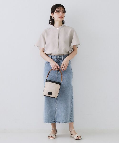 OPAQUE.CLIP / オペーク ドット クリップ シャツ・ブラウス | バックフリルバンドカラーブラウス【洗濯機洗い可/吸水速乾/接触冷感】 | 詳細24