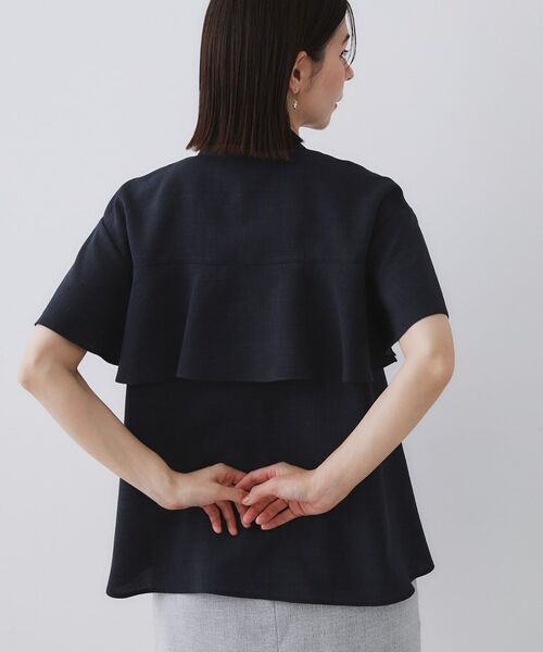 OPAQUE.CLIP / オペーク ドット クリップ シャツ・ブラウス | バックフリルバンドカラーブラウス【洗濯機洗い可/吸水速乾/接触冷感】 | 詳細27